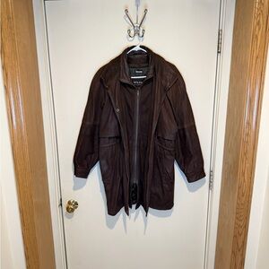 Vintage Wilsons Leather Expert Brown Leather Thinsulate Jacket Removable Liner L
